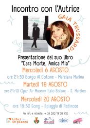 Gaia Trussardi presenta il suo esordio letterario “Cara Morte, Amica Mia” in tre suggestive tappe elbane