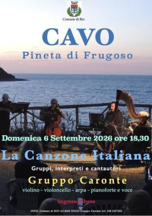 Il 6 settembre a Cavo il concerto al tramonto del Gruppo Caronte