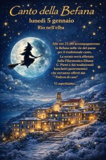Nella sera del 5 gennaio il tradizionale Canto della Befana a Rio Elba