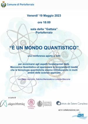 Conferenza sulla Meccanica Quantistica nella sala dell’Info Point