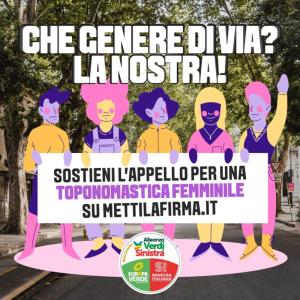 Una petizione della sinistra: dedicare vie e piazze alla memoria di donne