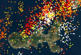 Pioggia di fulmini nella nottata isolana