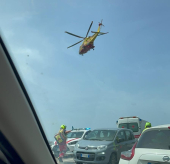 Grave collisione di un'auto con una moto nei pressi di Procchio