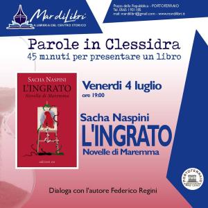 Sacha Naspini torna a MardiLibri per presentare la riedizione de “L’ingrato”