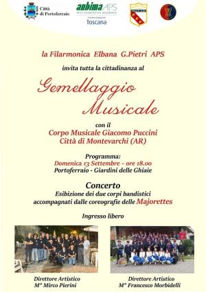Note d’estate e di amicizia: concerto-gemellaggio tra la Filarmonica “G. Pietri” e il Corpo Musicale “G. Puccini” di Montevarchi