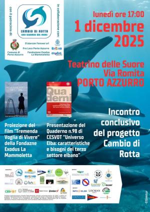 “Cambio di Rotta”, evento conclusivo del progetto il 1° dicembre a Porto Azzurro