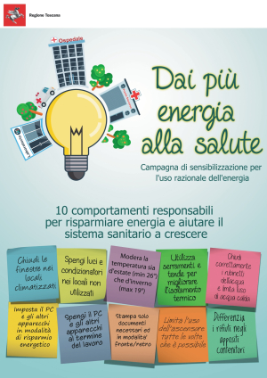“Dai più energia alla salute”: campagna dell’ASL per promuovere il risparmio energetico nei luoghi di lavoro