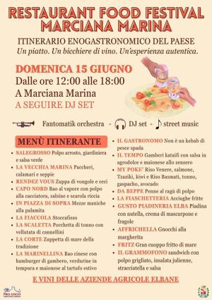 Il 15 giugno a Marciana Marina il Restaurant Food Festival