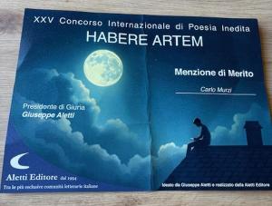 Menzione di Merito ad un&#039;opera lirica di Carlo Murzi