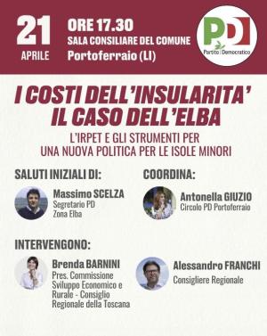 “I costi dell’insularità”: incontro pubblico oggi a Portoferraio