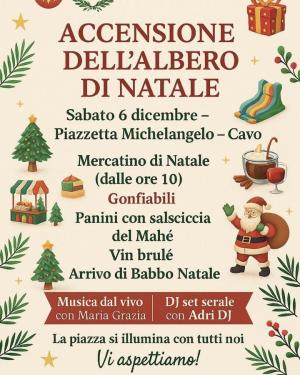 La magia del Natale si accende anche a Cavo