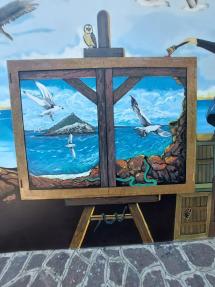 Murales di Mauro Fontanelli a Rio Marina, i ringraziamenti del Comune all'artista