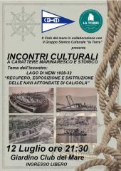 Al Club del Mare campese una serata culturale dedicata a "Le Navi di Caligola"