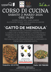 Corso di cucina sarda, secondo appuntamento con la preparazione del Gattò de Mendula