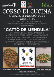 Corso di cucina sarda, secondo appuntamento con la preparazione del Gattò de Mendula