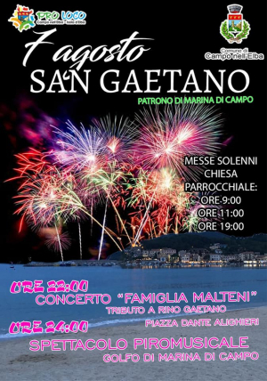 Il 7 agosto a Campo le celebrazioni per San Gaetano