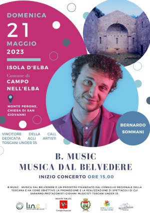 B.Music – Musica dal belvedere, il primo concerto con il cantautore Bernardo Sommani