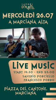 A Sapori d'Arte live music con Saverio Porciello e Francesco Porro