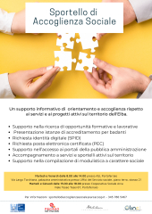 Continua l’attività dello Sportello di Accoglienza Sociale