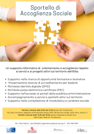 Continua l’attività dello Sportello di Accoglienza Sociale