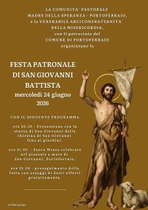 La Comunità Pastorale di Portoferraio celebra la Festa patronale di San Giovanni Battista