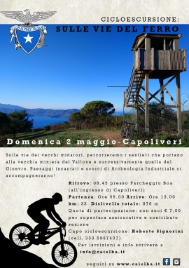 Domenica 2 maggio cicloescursione sulle Vie del Ferro con il CAI Elba