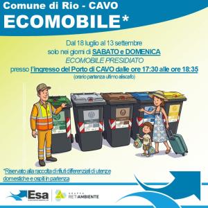 Cavo: al porto arriva l'Ecomobile presidiato nei fine settimana