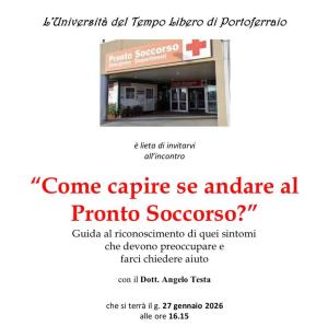 Quando andare al Pronto Soccorso? Incontro informativo a Portoferraio