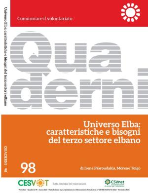 Universo Elba: caratteristiche e bisogni del 3° settore. Prima indagine completa sul mondo del volontariato