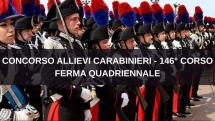 Concorso per il reclutamento di allievi Carabinieri in ferma quadriennale – Il 20 aprile la prova scritta
