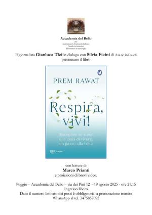 All’Accademia del Bello la presentazione di &quot;Respira, vivi!&quot;