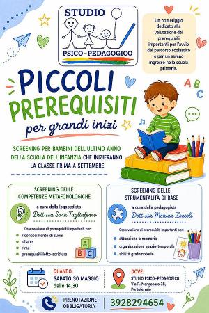 Studio Psico-Pedagogico Elba: screening gratuiti per bambini/e dell’ultimo anno della scuola dell’infanzia