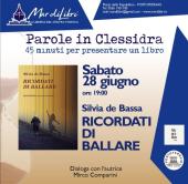 "Ricordati di ballare", stasera la presentazione a Parole in clessidra