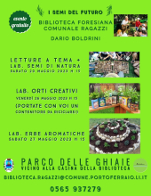 “I semi del futuro” laboratori per bambini al parco delle Ghiaie