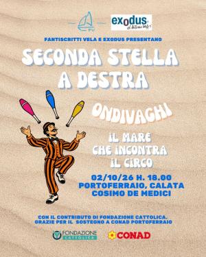 "Ondivaghi! Seconda stella a destra" spettacolo di circo e giocoleria a Portoferraio