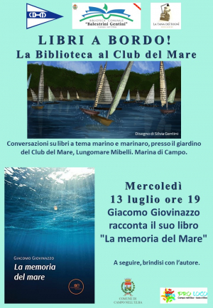 Al Club del Mare la presentazione de "La memoria del mare" di Giacomo Giovinazzo