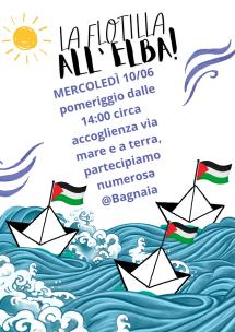 Domani (mercoledì 10 giugno) alle 14 la Flottilla arriverà all’Elba