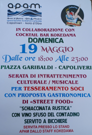 Serata dedicata a gusto, musica e cultura con l'Associazione APAM a Capoliveri