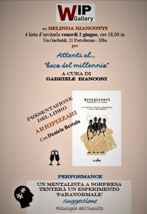 Performance letterario-illusionistica alla WIP Gallery di Portoferraio