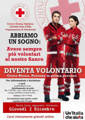Al via il corso di formazione per volontari della Croce Rossa