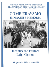 Storie riesi in un incontro col giornalista/scrittore Luigi Cignoni