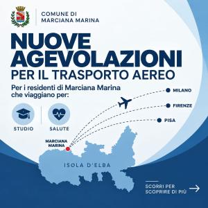 Marciana Marina approva le agevolazioni per il trasporto aereo per motivi di studio e salute