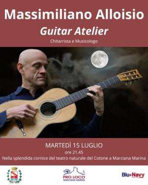 Massimiliano Alloisio in concerto nel teatro naturale del Cotone a Marciana Marina