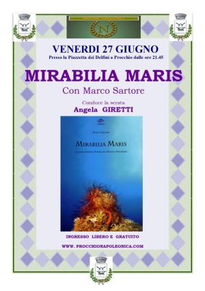 Marco Sartore presenta a Procchio il suo &quot;Mirabilia Maris&quot;