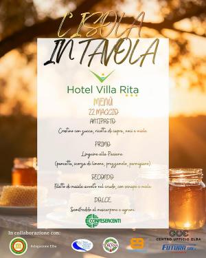 Quinto appuntamento de "L’isola in Tavola" al ristorante dell’Hotel Villa Rita a Colle d’Orano