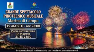Marina di Campo, nuova data per i fuochi d’artificio: appuntamento il 19 agosto