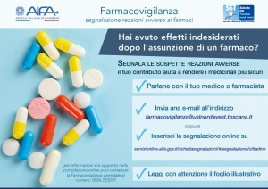 Reazioni avverse ai farmaci: campagna dell&#039;Asl per promuovere le segnalazioni