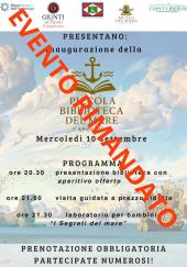 Rimandata la presentazione della Piccola Biblioteca del Mare