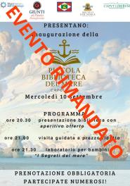 Rimandata la presentazione della Piccola Biblioteca del Mare