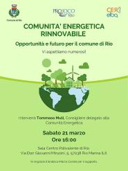 Inizia da Rio il percorso di incontri pubblici della Comunità Energetica dell’Isola d’Elba